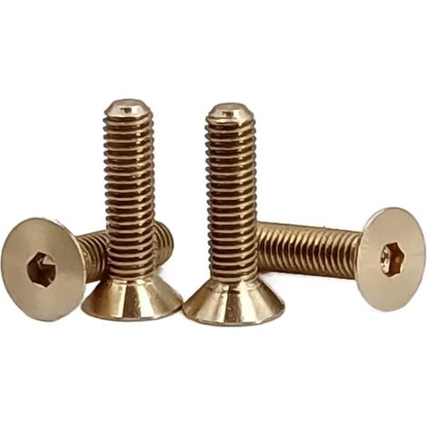 5/10 pièces M3 M4 M5 Longueur 5-20 mm Vis à tête fraisée hexagonale en laiton pur (5 (10