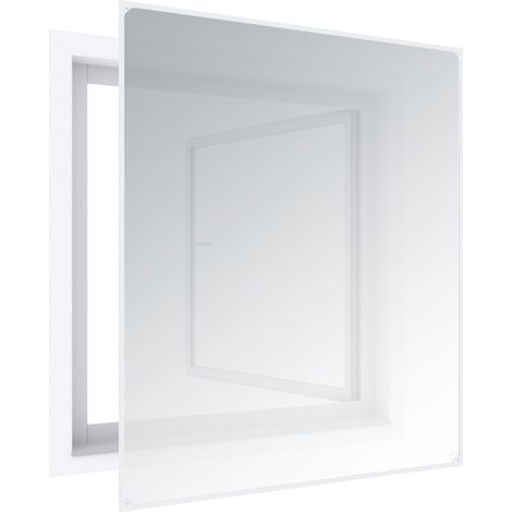 Moustiquaire et Protection Solaire Cadre magnétique pour fenêtre Montage sans Outils Blanc 100 x 120 cm (1/5)