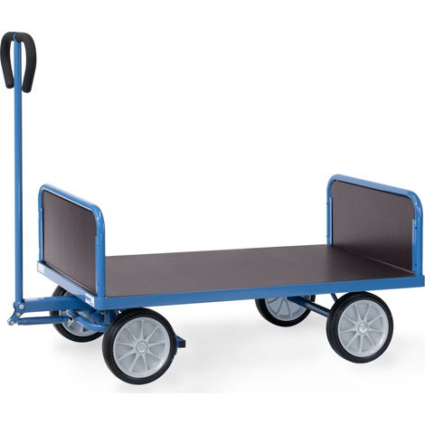 Fetra Handwagen mit 2 Stirnwänden Vollgummibereifung, 1000x600 mm Ladefläche (1/2)