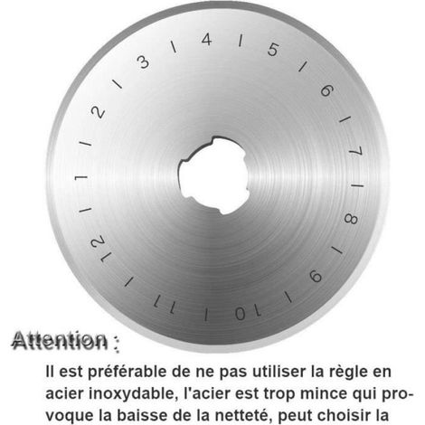 Cutter Rotatif - Lame 45 mm - Pour Coupe Précise de Tissu en Couture et Patchwork - 1 Pièce (1/4)