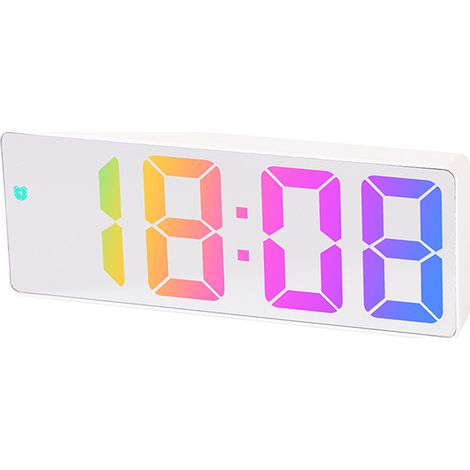 Horloge Numérique - Affichage LED - Affichage Température - Mode Nuit Réglable - Alerte Sonore - Alimentation USB ou Piles - 1 Pièce (1/5)
