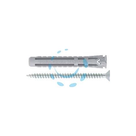 TASSELLO NYLON UNIVERSALE VITE TPS TRUCIOLARE ZINCATA BIANCA X1 EVO-L - ø mm.6x50 vite ø mm.4,5x60 spes.fissaggio mm.5