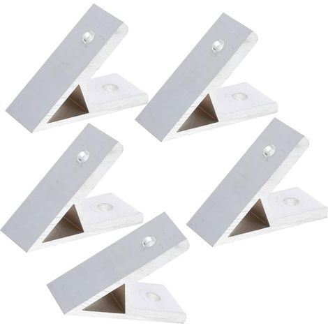 Set di 5 staffe angolari a 45 gradi, staffa angolare con scanalatura a T, supporto per profilo in alluminio per giunzione, staffe angolari, accessori angolari in lega di alluminio (1/5)