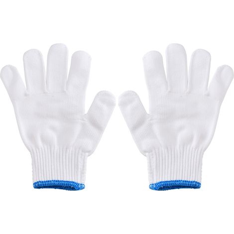 Nylon-Baumwollhandschuhe für Mechaniker und Bauarbeiter – 2er-Pack, strapazierfähiger Tragekomfort mit verstärkten Nähten (1/5)