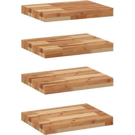 Maison Exclusive - Schweberegale 4 Stk. 40x30x4 cm Massivholz Aka