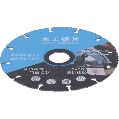Lame de scie circulaire 5" en acier manganèse pour coupe précise bois, aluminium, plastique - Évacuation rapide des copeaux. (1/5)