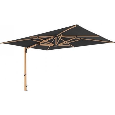Doppler Alu Wood XL LED ULTRA 400 x 300 cm Pendelschirm Holzoptik Ampelschirm 3 Farben 449270 840 Anthrazit