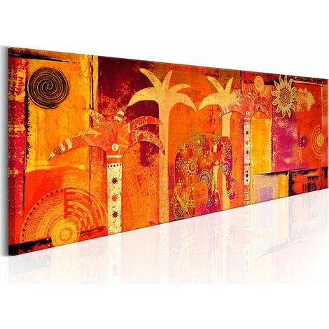 Tableau collage africain - 135 x 45 cm (1/4)