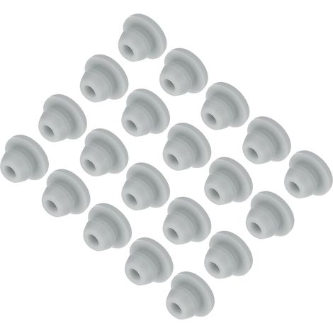 30Pcs Cache Trou Meuble Bouchon Silicone 5mm Diamètre de Montage Gris Largeur de Rainure Étroite 1.5mm Joint de Panneau Rond pour Cloisons de Cuisine, Couvercle d'Étanchéité (1/5)