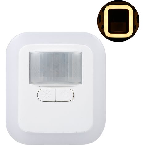 Lampe de nuit murale LED avec détecteur de mouvement enfichable avec luminosité et temps d'éclairage 30 s/60 s/90 s/120 s réglable pour salon, chambre à coucher, escaliers AC110-240 V (1/5)