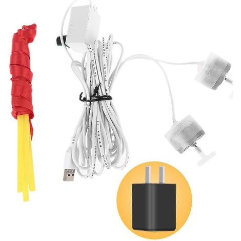 Ventilateur de plafond USB anti-mouches et insectes, protège vos aliments, câble de 3,26 m avec interrupteur, modèle à double tête. (1/4)