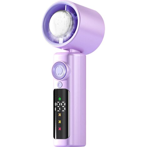1 Ventilateur, 100 vitesses, écran LED, batterie 4000 mAh, USB-C, pour extérieur et bureau (1/5)