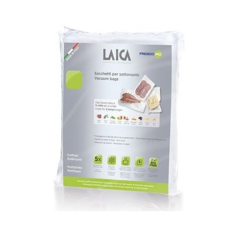 Bolsa para envasar al vacío Laica VT3500/ 28+36cm/ 50 bolsas