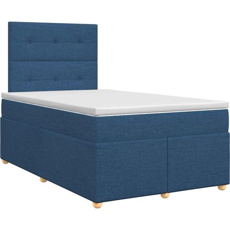 Maison Exclusive - Boxspringbett mit Matratze mit Kopfteil Blau 1 (1/5)