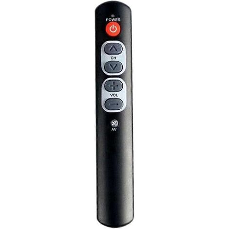 Télécommande intelligente à 6 gros boutons pour TV, décodeur, lecteur DVD et magnétoscope (1/5)