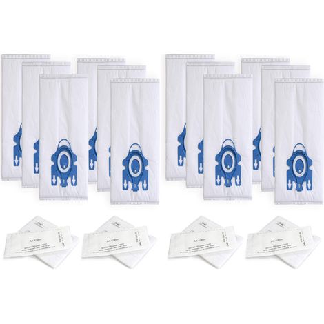 12 sacs d'aspirateur de rechange 4 jeux de filtres pour Miele HyClean 3D Efficiency GN Classic C1 (1/5)