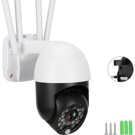 Caméra extérieure dôme WiFi 1080P IP66, 18 LED infrarouges, rotation panoramique/inclinaison, mini 1in, 110-240V avec prise UK. (1/5)
