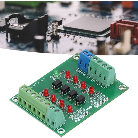 4-Kanal-SPS-Pegel-Spannungs-Wandlerplatine mit Optokoppler-Isolation, 24 V auf 5 V (1/5)