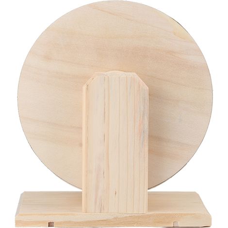 Maison en bois pour petits animaux de compagnie Hamster, roue amusante pour courir, se reposer et jouer (M) (1/5)