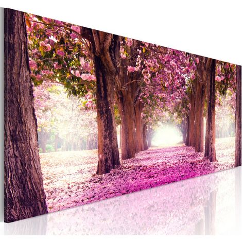 Tableau Imprimé "Jardin de Fuchia" 45 x 135 cm (1/2)
