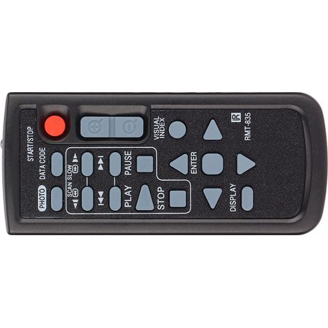 Mando a distancia de repuesto RMT835 compatible con las videocámaras RMT845, HDRPJ580E, PJ790E, PJ820E, CX900E, XR350 y CX370. (1/5)