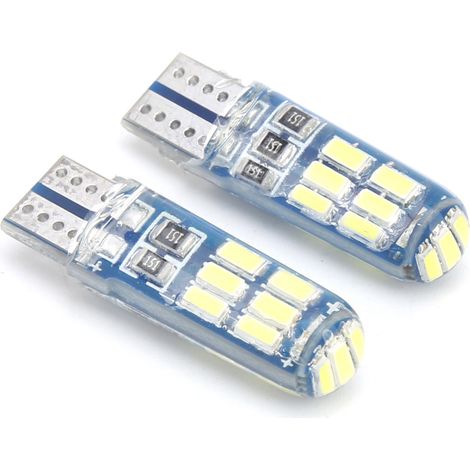 2 Stück Auto-Keil-Begrenzungsleuchten, blinkend, wasserdicht, RGB, kleine Glühbirne, weiß (1/5)