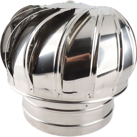 Chapeau de cheminée rotatif en acier inoxydable, anti-poussière, anti-pluie, anti-animaux, pour toit de maison, 25 cm / 9,8 pouces (1/5)