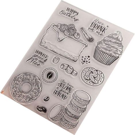 Tampon en silicone transparent 3D pour la création de cartes, le scrapbooking et le journaling. (1/4)