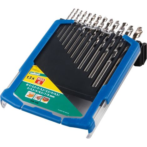 Juego de brocas craft 13 piezas acero rápido plateado (1/3)