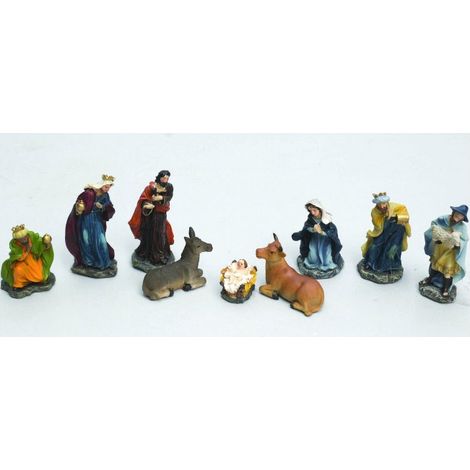 Natività in resina 11 cm - 9 pezzi