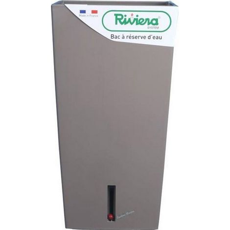 RIVIERA Pot de fleurs carre Eva New en plastique - 28 x 28 x H 52 cm - 31 L - Taupe