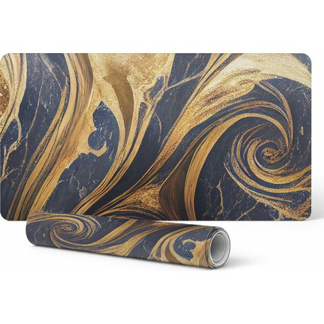Alfombrilla de escritorio de vinilo con elegante estampado abstracto en espiral, 100x50 cm.