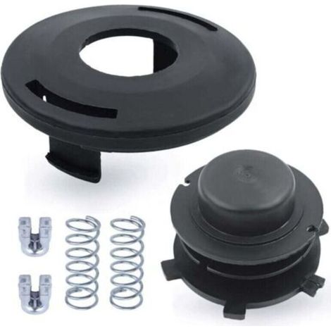Kit capuchon de bobine pour STIHL fs44 fs80 fs85 fs100 fs110 fs120 fs130 fs200 adefol 25 - 2 capuchon de tête de coupe automatique + 2 ressorts + 2 rondelles lacets de rechange 6 en 1 (1/4)