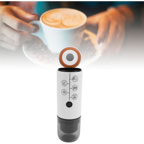 Cafetera portátil inalámbrica, 17 bares, automática, compatible con cápsulas, ideal para viajes, coche y camping. (1/5)