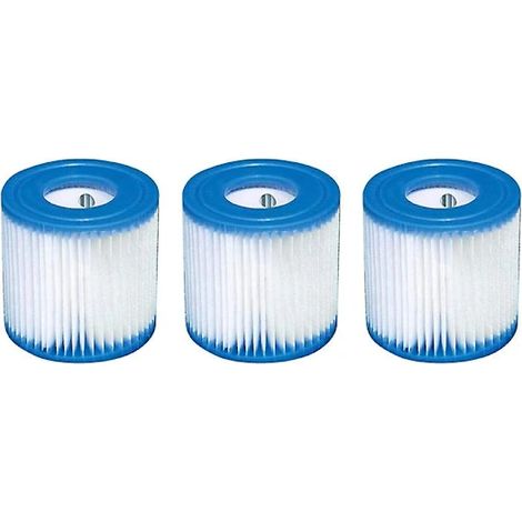 Lot de 3 cartouches filtrantes de type H pour pompe de filtration de piscine-AquaForge (1/5)