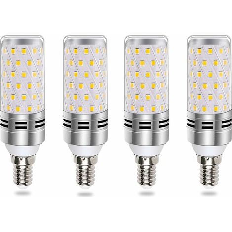 Ampoule E14 Mais LED 16W Blanc Froid 6000K, Équivalent Halogène E14, 360° Lumiere, (6000K), Ampoule E14 Bougie LED pour Lustre/Applique/Lampe Chevet, non-dimmable, lot de 4 (1/3)