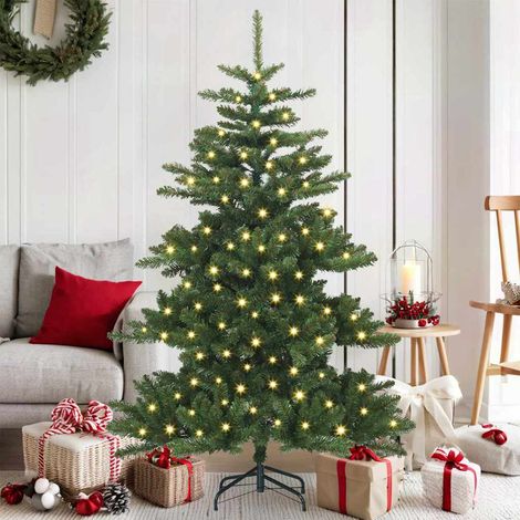 vidaXL Künstlicher klappbarer Weihnachtsbaum Grün 150 cm PVC und Stahl (1/5)