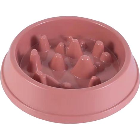 Filiyano-Gamelle anti-glouton pour chiens de petite et moyenne taille  gamelle interactive avec base antidérapante – Rose (1/3)