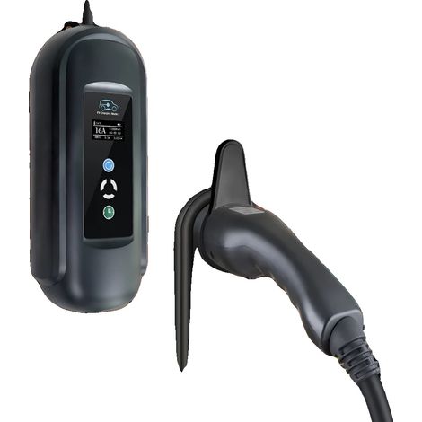 Chargeur EV, Portable 11KW, Fonction de Délai de Temps, noir, TYPE2 (1/2)