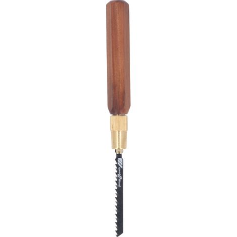 Kit de scie à main avec manche hexagonal en palissandre et 5 lames de scie sauteuse détachables pour le travail du bois (1/5)