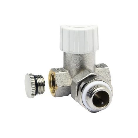Robinet thermostatique pour radiateur eau chaude, réversible femelle 1/2'' (15/21) - RBM