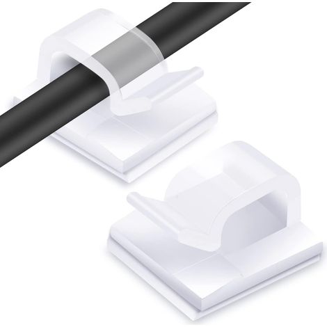 60 fermacavi, organizzatori di cavi, clip per luci di Natale, accessori per ufficio, gestione cavi a parete, luci decorative. - AquaForge (1/5)