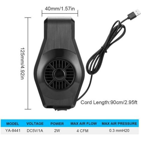 Ventilateur d'aquarium - - Montage mural - Refroidissement rapide - Ultra-mince - USB (1/4)
