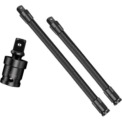 Longueur Option Clé Extension Tige avec Tête Rotative 360 AntiVibration Entraînement 1/2" Tige Flexible Outil Électrique Club Flexible (1/4)