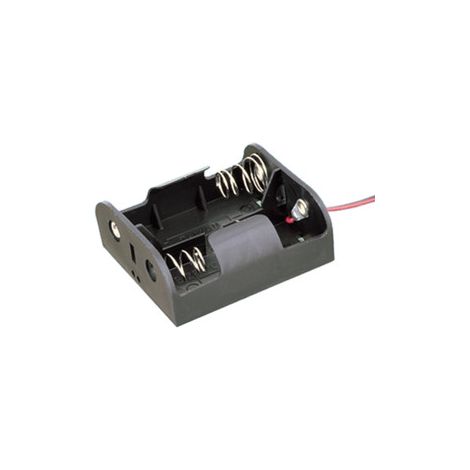 Portapilas R14 X2 Con Cables 2 Pilas R14