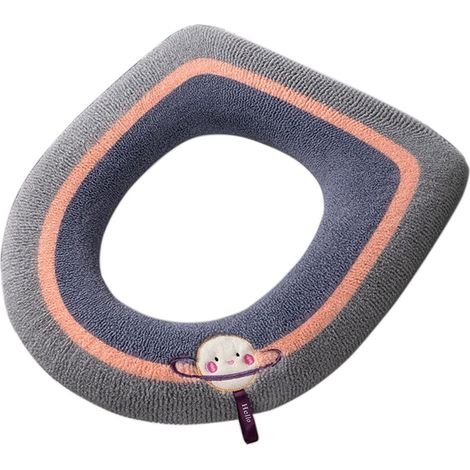Couvre-Abattant De Toilette - Universel Toutes Saisons - En Polyester - 30 X 30 Cm - Violet - 1 Pièce (1/5)