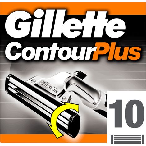 Gillette ContourPlus Systemklingen 10er Ersatzklingen, 10 Stück
