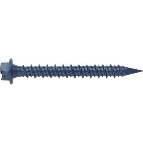 Vis à tête hexagonale et fente pour fixation directe, acier au carbone avec revêtement bleu ruspert, dimensions : 6,5 x 180 mm, Ø5, boîte de 100 pièces (1/3)