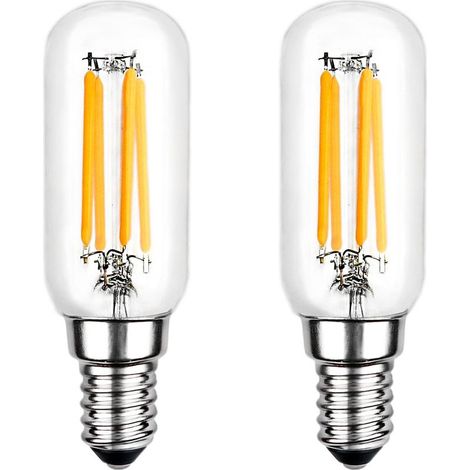 Ampoule LED T25 E14 4 W Blanc Chaud 3000 K 400 Lm Filament Tubulaire Pour Hotte Aspirante Non Dimmable Lot de 2 (1/4)