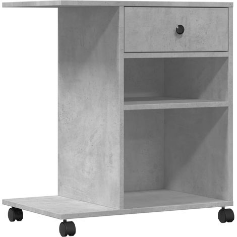 Maison Exclusive - Soporte para impresora con ruedas gris hormigó